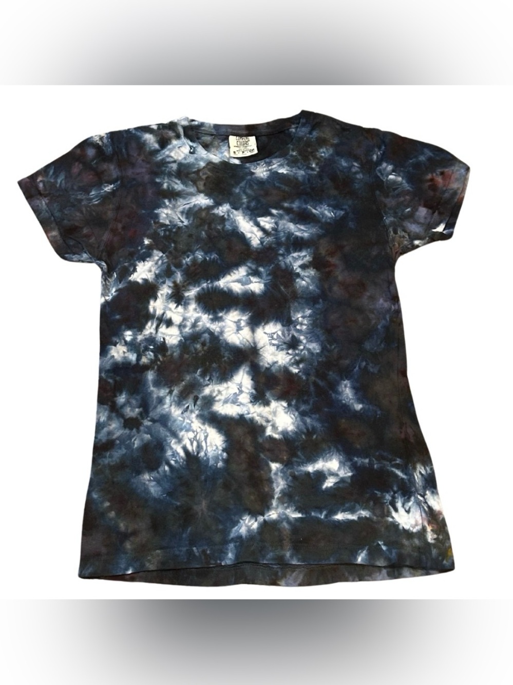 Comfort Colors Ladies Tie Dye T-Shirt | Navy/Multi | Size S